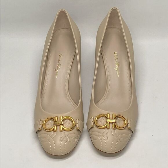 Ferragamo Garda Gancini Leather Pumps size 10 - Picture 5 of 12